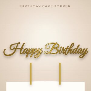 Happy Birthday gold acrylic cake topper South Africa